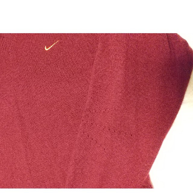 NIKE(ナイキ)のNIKEゴルフ wool100% Vネック セーター Mサイズ ボルドー レディースのトップス(ニット/セーター)の商品写真