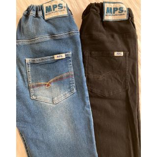 エムピーエス(MPS)のMPS デニム、ブラック　長ズボン　2点セット(パンツ/スパッツ)