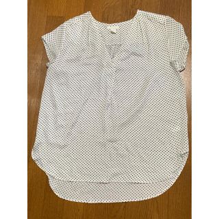 エイチアンドエム(H&M)の＊夏物処分中＊ H&M 半袖ドット柄トップス　大きいサイズ(シャツ/ブラウス(半袖/袖なし))