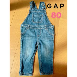 ベビーギャップ(babyGAP)のGAP  ベビーギャプ　オーバーオール サロペット デニム　80(ロンパース)