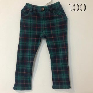 キムラタン(キムラタン)の【専用】キムラタン　スキニーパンツ　100 チェック柄　中古(パンツ/スパッツ)