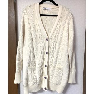 ザラ(ZARA)のzara カーディガン ニット M(カーディガン)