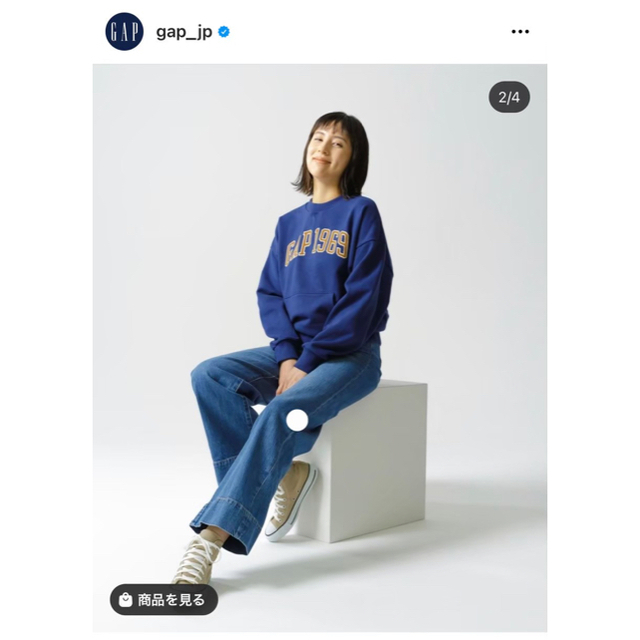 GAP ロゴスウェット　ネイビー　s