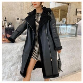 【美品】ZARA 2wayラムレザーコート