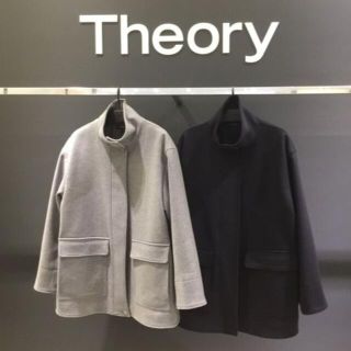 セオリー(theory)の美品 Theory セオリー 20AW  スタンドカラー コート グレー(ブルゾン)