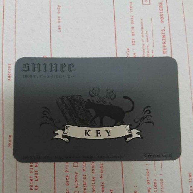 SHINee(シャイニー)のSHINee 1000年ずっとそばにいて…KEY Trading Card エンタメ/ホビーのCD(K-POP/アジア)の商品写真