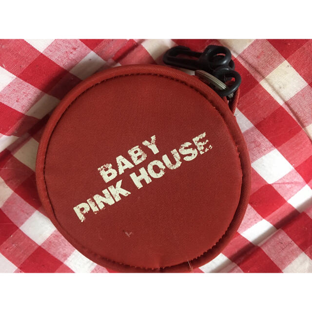 PINK HOUSE(ピンクハウス)のベビーピンクハウス　顔くまバッグポーチ　赤 レディースのファッション小物(ポーチ)の商品写真