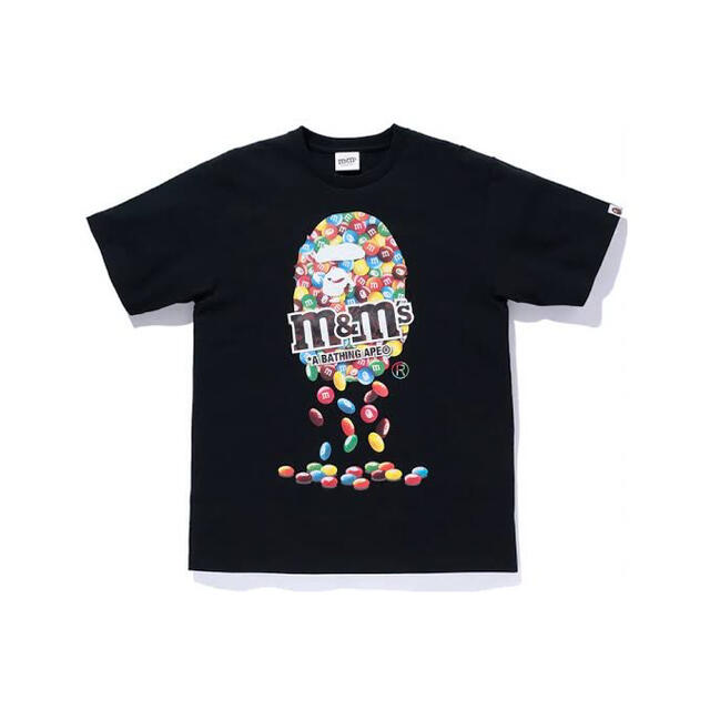 BAPE x M&M black tee 2XLTシャツ/カットソー(半袖/袖なし)