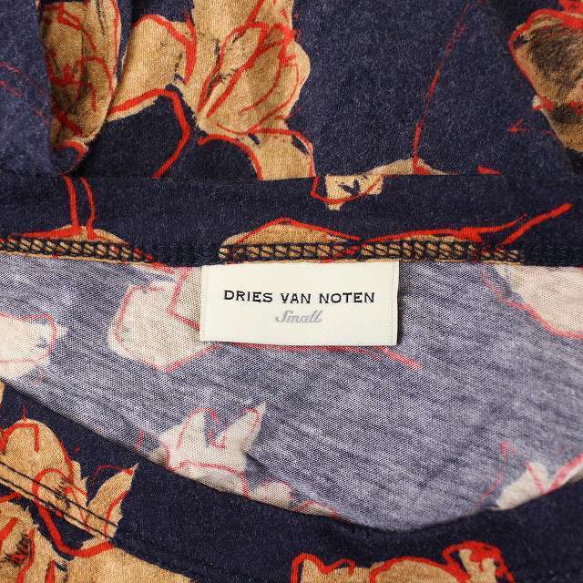 DRIES VAN NOTEN(ドリスヴァンノッテン)のドリスヴァンノッテン Tシャツ カットソー 半袖 花柄 S 紺 ベージュ メンズのトップス(Tシャツ/カットソー(半袖/袖なし))の商品写真