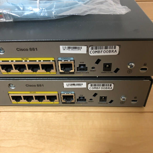 CCNA、CCNP】ルータ2台セットCisco861-