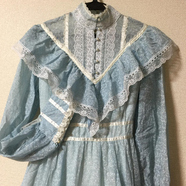 GUNNE SAX - GUNNE SAX 水色 ロングワンピース ガニーサックスの GUNNE SAX - GUNNE SAX 水色 ロングワンピース ガニーサックスの