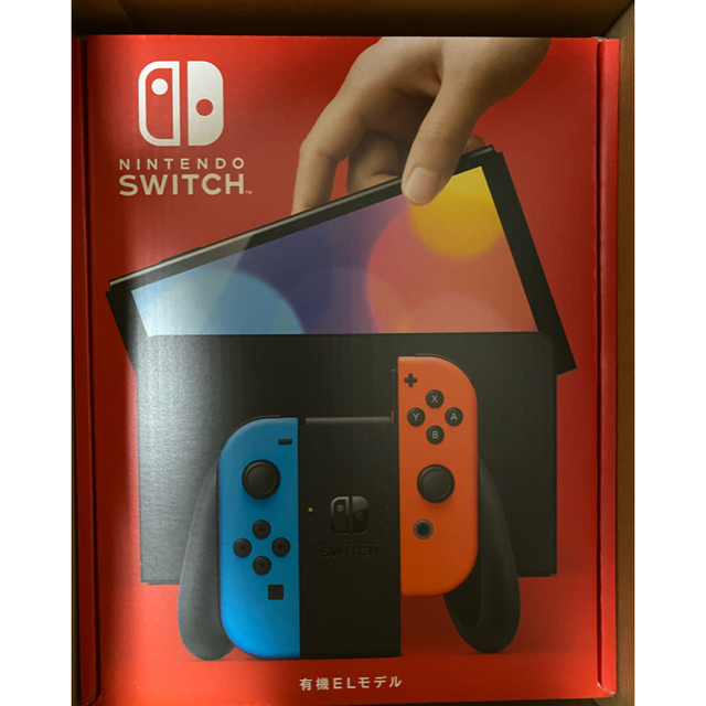 Nintendo Switch(ニンテンドースイッチ)のNintendo Switch（有機ELモデル） ネオンブルー・ネオンレッド エンタメ/ホビーのゲームソフト/ゲーム機本体(携帯用ゲーム機本体)の商品写真