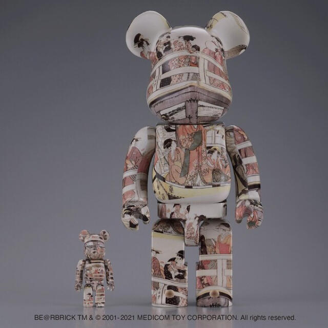 MEDICOM TOY(メディコムトイ)のBE@RBRICK 喜多川歌麿「両国橋の上下」 100% ＆ 400%  エンタメ/ホビーのフィギュア(その他)の商品写真