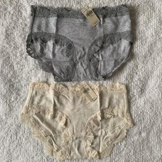 アメリカンイーグル(American Eagle)のXS Aerie コットンスノーレースボーイブリーフ2枚セット(ショーツ)