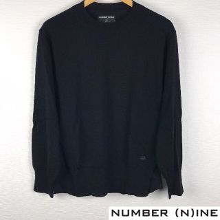 ナンバーナイン(NUMBER (N)INE)の美品 ナンバーナイン 長袖ニット ブラック サイズ46(ニット/セーター)