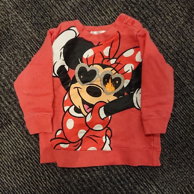 Disney(ディズニー)のミニー トレーナー 90 キッズ/ベビー/マタニティのキッズ服女の子用(90cm~)(Tシャツ/カットソー)の商品写真