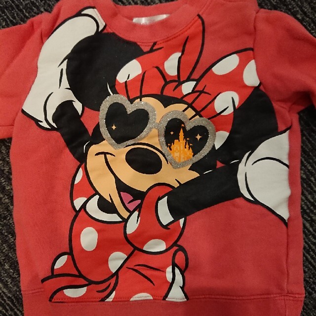 Disney(ディズニー)のミニー トレーナー 90 キッズ/ベビー/マタニティのキッズ服女の子用(90cm~)(Tシャツ/カットソー)の商品写真