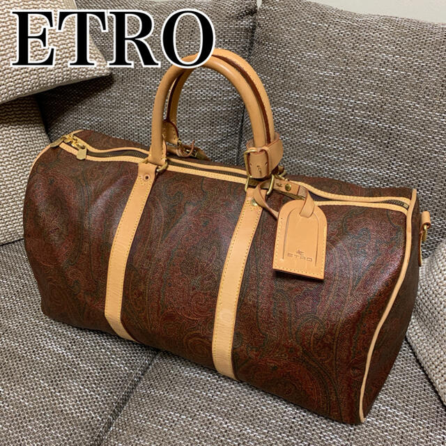 ETRO エトロ　ボストンバッグ　旅行バッグ　ペイズリー柄　ビッグサイズ 旅行鞄レディース