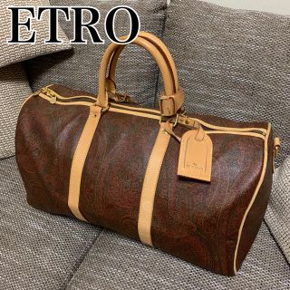 ETRO エトロ ボストンバッグ 旅行バッグ ペイズリー柄 ビッグサイズ