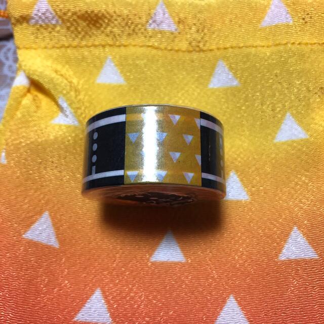 鬼滅の刃 巾着＆マスキングテープ  善逸 エンタメ/ホビーのおもちゃ/ぬいぐるみ(キャラクターグッズ)の商品写真