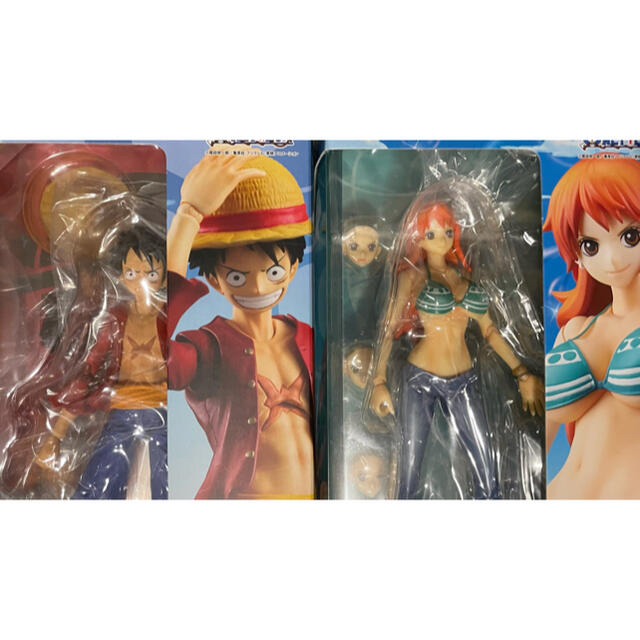 MegaHouse(メガハウス)のヴァリアブル アクションヒーローズ ワンピース ルフィ&ナミ one piece エンタメ/ホビーのフィギュア(アニメ/ゲーム)の商品写真