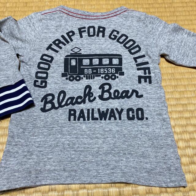 mikihouse(ミキハウス)のミキハウス　Black bear ロンT 100 キッズ/ベビー/マタニティのキッズ服男の子用(90cm~)(Tシャツ/カットソー)の商品写真