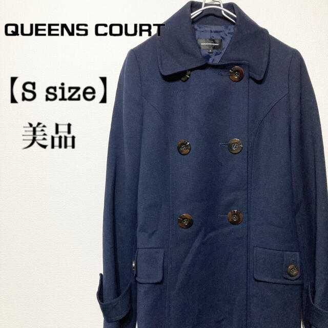 queens court/クイーンズコート　ネイビー　コート　M レディース