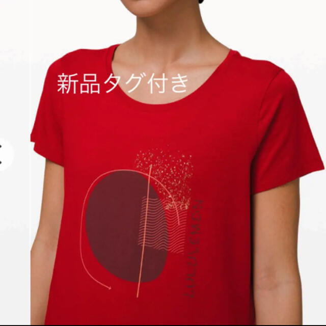 限定Tシャツ　ルルレモン　ダークレッド