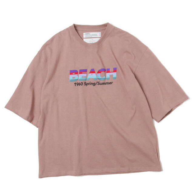 Dairiku 20ss beach Tシャツ ピンクオレンジ 20SS  メンズのトップス(Tシャツ/カットソー(半袖/袖なし))の商品写真