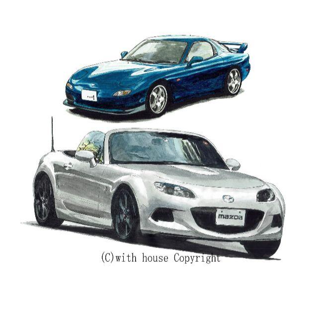 NC-866 RX-7/ロードスター限定版画サイン額装作家平右ヱ門