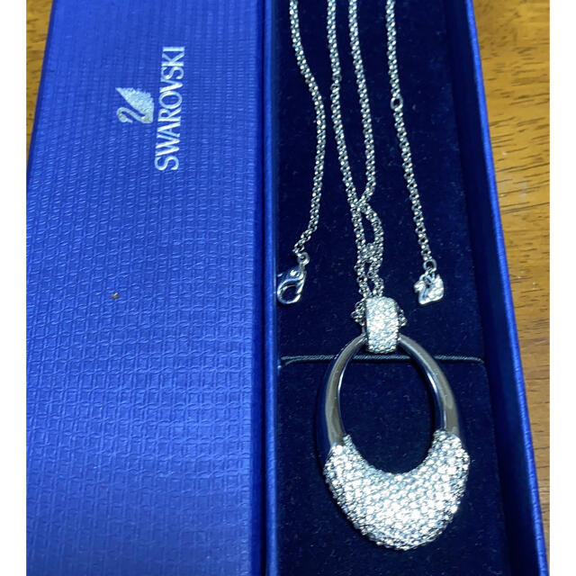 白木/黒塗り 【美品】SWAROVSKI ネックレス Degree Large ペンダント