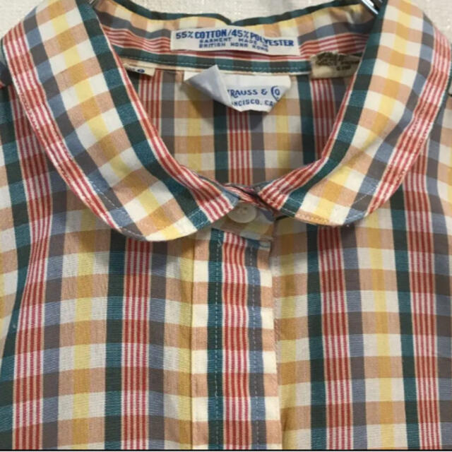 Levi's(リーバイス)の送料込み old vintage Levi's チェックシャツ 丸襟 レディースのトップス(シャツ/ブラウス(長袖/七分))の商品写真