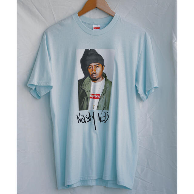 トップス★新品未使用 SUPREME Nas Tee Pale Blue Tシャツ水色