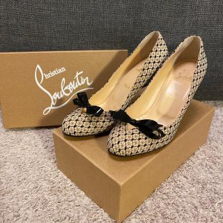 クリスチャンルブタン(Christian Louboutin)の【美品】クリスチャンルブタン　レーススウェード素材　37 (ハイヒール/パンプス)