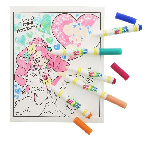 BANDAI(バンダイ)のヒーリングっどプリキュア カラーワンダー 新品 NEW うきうき ぬりえ ぬり絵 エンタメ/ホビーのおもちゃ/ぬいぐるみ(キャラクターグッズ)の商品写真