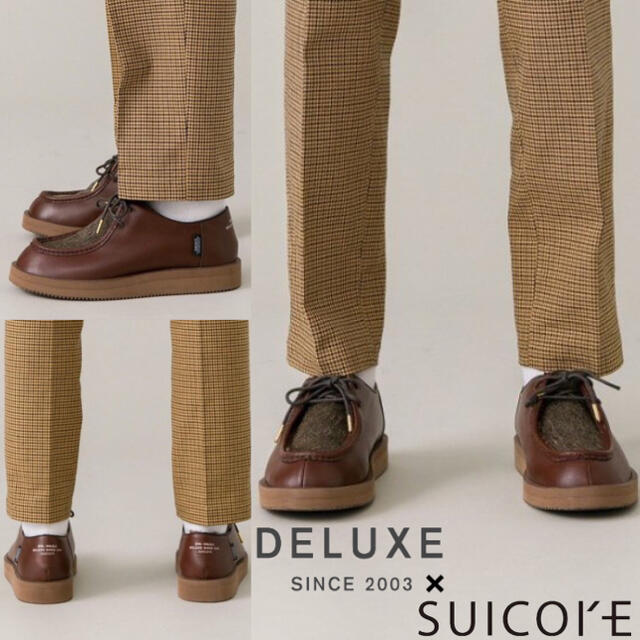 DELUXE × SUICOKE コラボ　チロリアンシューズ　ブラウン　28cmドレス/ビジネス