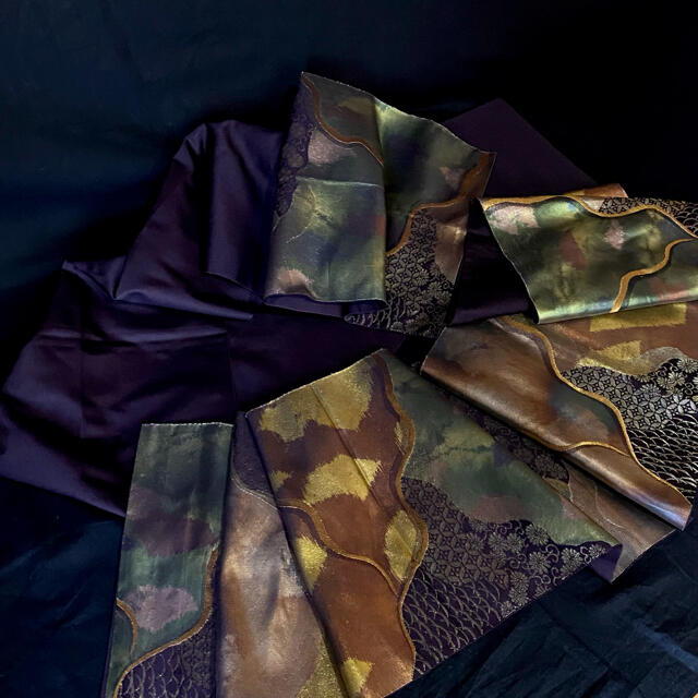 〈古典紋様の袋帯〉織り出し　トール　スタイリッシュ　クール　オトナ　お洒落