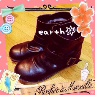 アースミュージックアンドエコロジー(earth music & ecology)のぱんさま専用♡earth黒ブーツ♡(ブーツ)