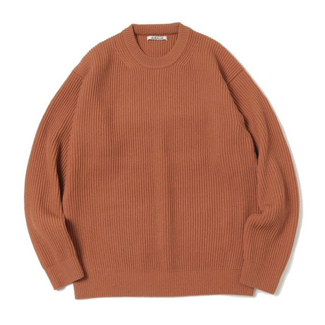 1LDK SELECT(ワンエルディーケーセレクト)のAURALEE オーラリー SUPER FINE WOOL RIB KNIT メンズのトップス(ニット/セーター)の商品写真