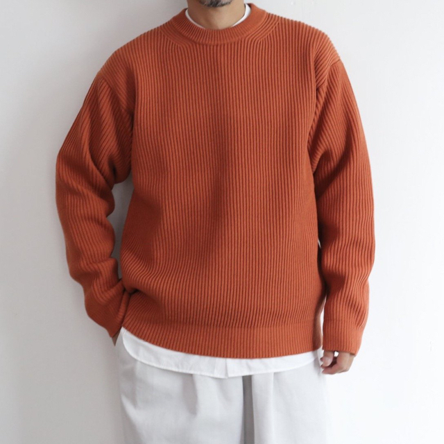 1LDK SELECT(ワンエルディーケーセレクト)のAURALEE オーラリー SUPER FINE WOOL RIB KNIT メンズのトップス(ニット/セーター)の商品写真