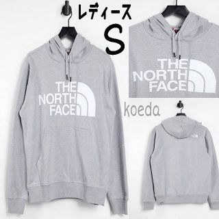 ザノースフェイス(THE NORTH FACE)のノースフェイス プルオーバー パーカー 長袖 グレー 裏起毛 女性 海外Sサイズ(パーカー)