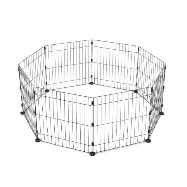 ♐ペットサークル　フェンス　ゲート　◆犬猫ゲージ　◆８面体　◆簡単組み立て
