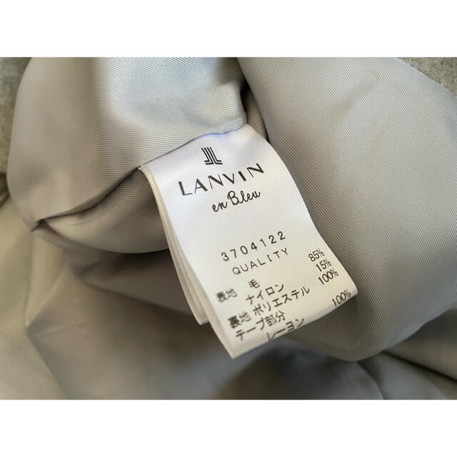 LANVIN en Bleu(ランバンオンブルー)のまゆたん様　LANVIN en blue グレー コート 綺麗 レディースのジャケット/アウター(ロングコート)の商品写真