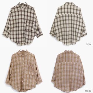 Solid check box shirt nugu(シャツ/ブラウス(長袖/七分))