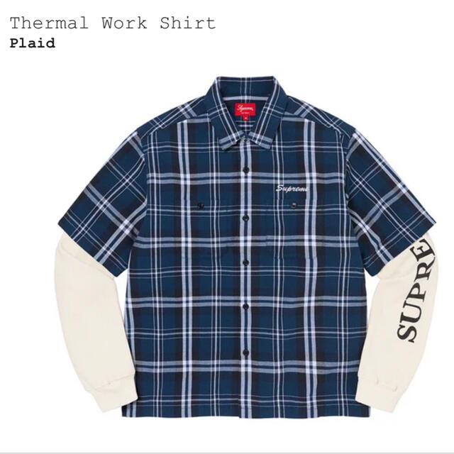 supreme thermal work shirt plaid Lサイズ