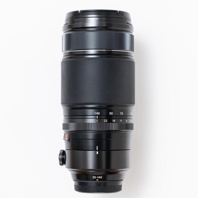 富士フイルム(フジフイルム)の【中古】フジノン XF50-140mm レンズ状態良好、フードに難あり スマホ/家電/カメラのカメラ(レンズ(ズーム))の商品写真