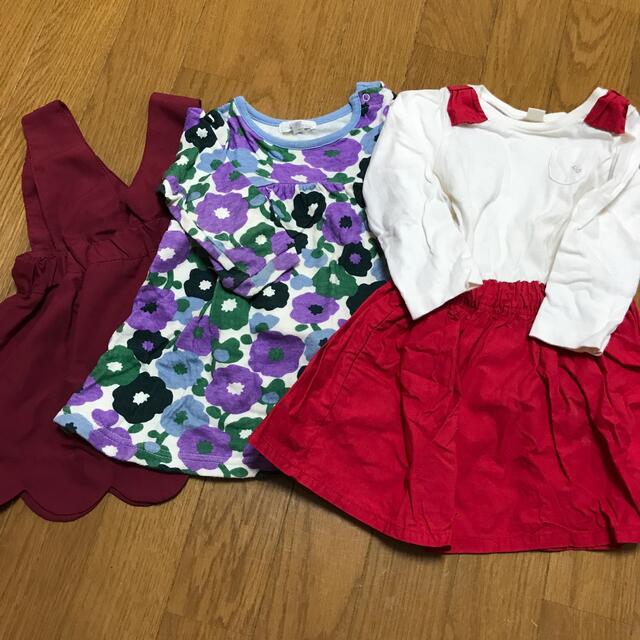 80センチ・90センチ　女の子服　長袖等18点まとめ売り キッズ/ベビー/マタニティのベビー服(~85cm)(ワンピース)の商品写真