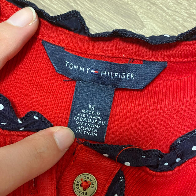 TOMMY HILFIGER(トミーヒルフィガー)のトミーヒルフィガー　赤ニット レディースのトップス(ニット/セーター)の商品写真