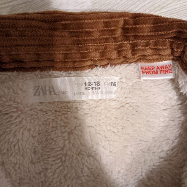 ZARA KIDS(ザラキッズ)のzara チェック柄シャツジャケット　86 キッズ/ベビー/マタニティのキッズ服男の子用(90cm~)(ジャケット/上着)の商品写真