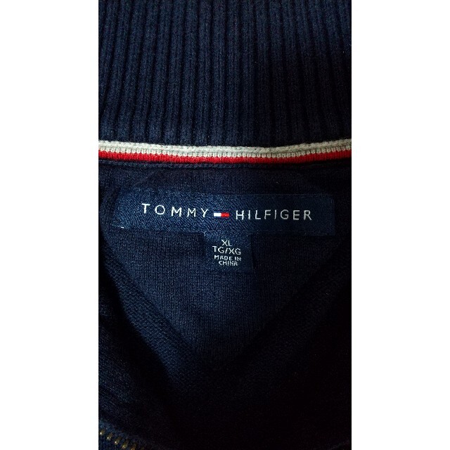 TOMMY HILFIGER(トミーヒルフィガー)のトミーヒルフィガー ハーフジップ リブニットセータートリコロールカラー 匿名発送 メンズのトップス(ニット/セーター)の商品写真